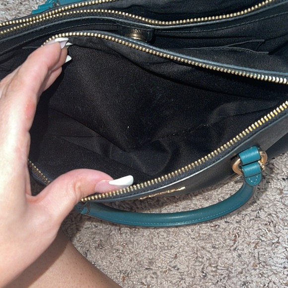 Coach Black and Teal Satchel - Picture 6 of 8